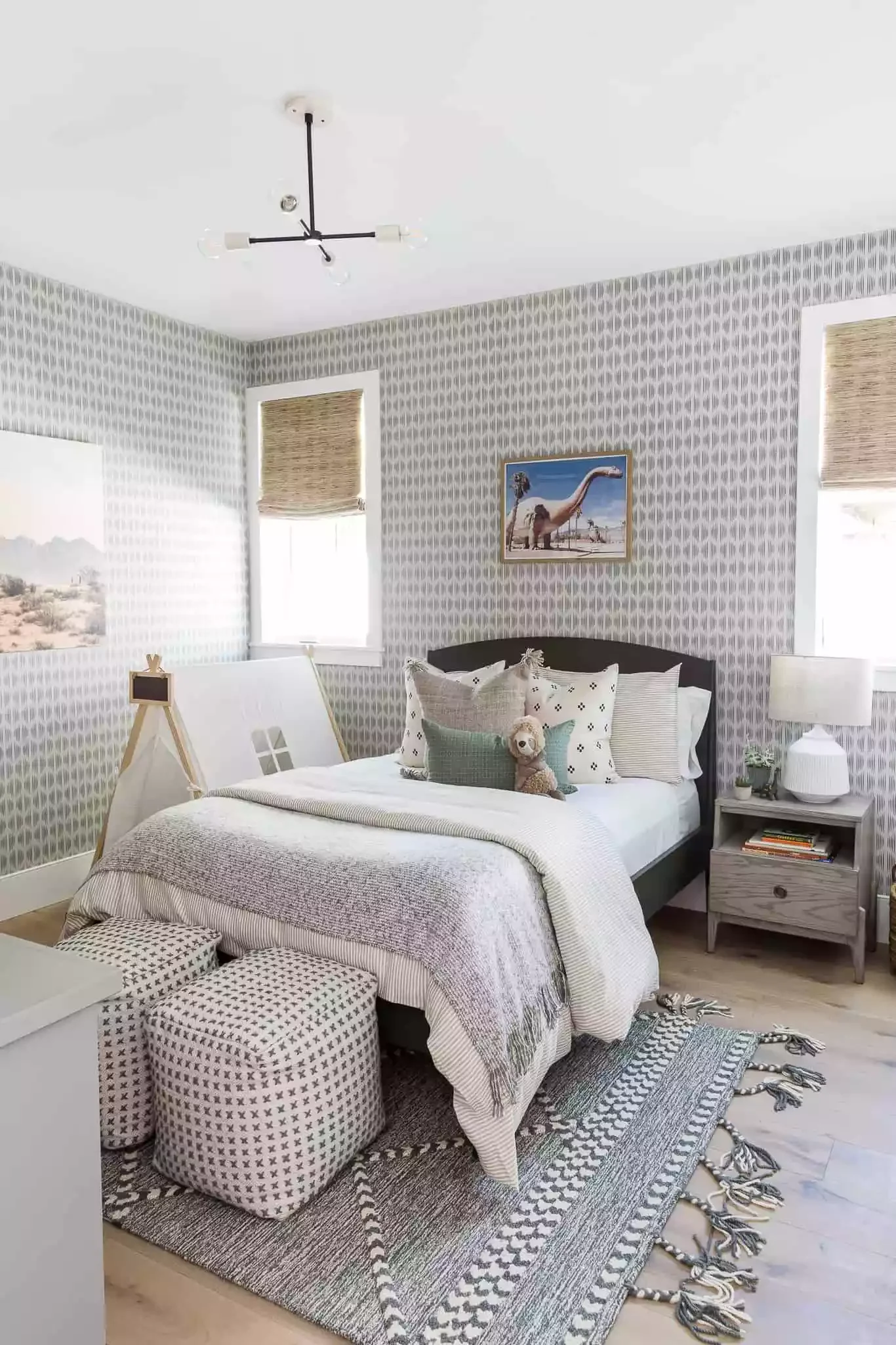 52 Amazing Boys' Bedroom Ideas That Will Make Parents Smile Too 23 Hang Some Dinosaur Art