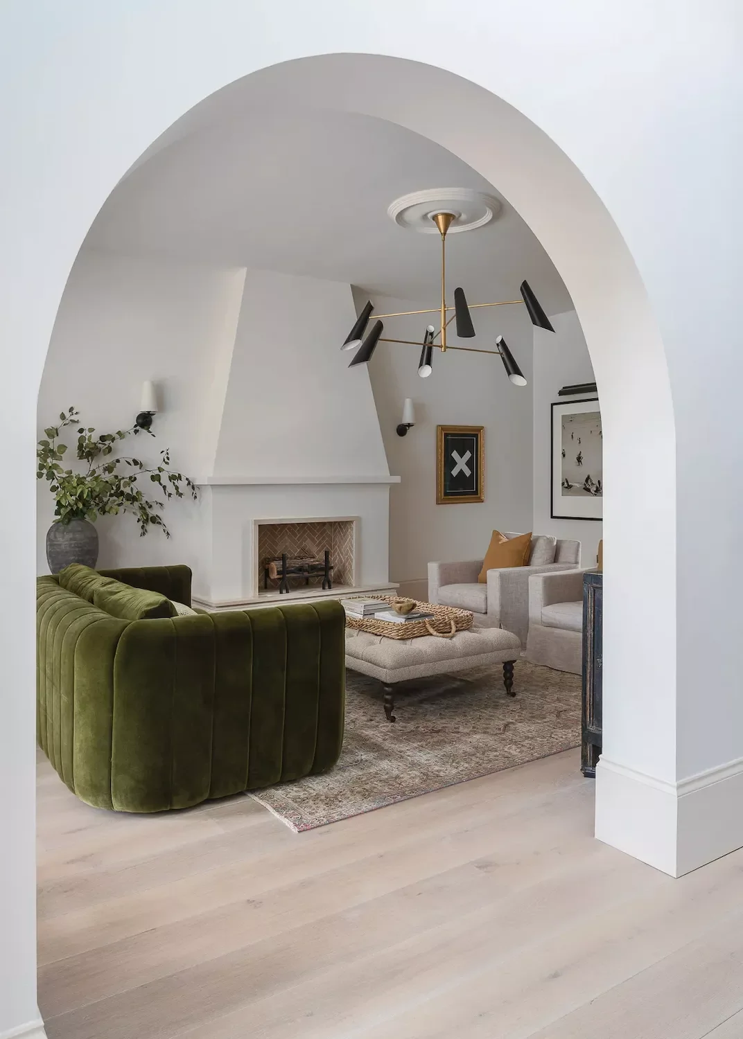 25 Brilliant Ways to Master Transitional Living Room Design 5 Hang Statement Lighting