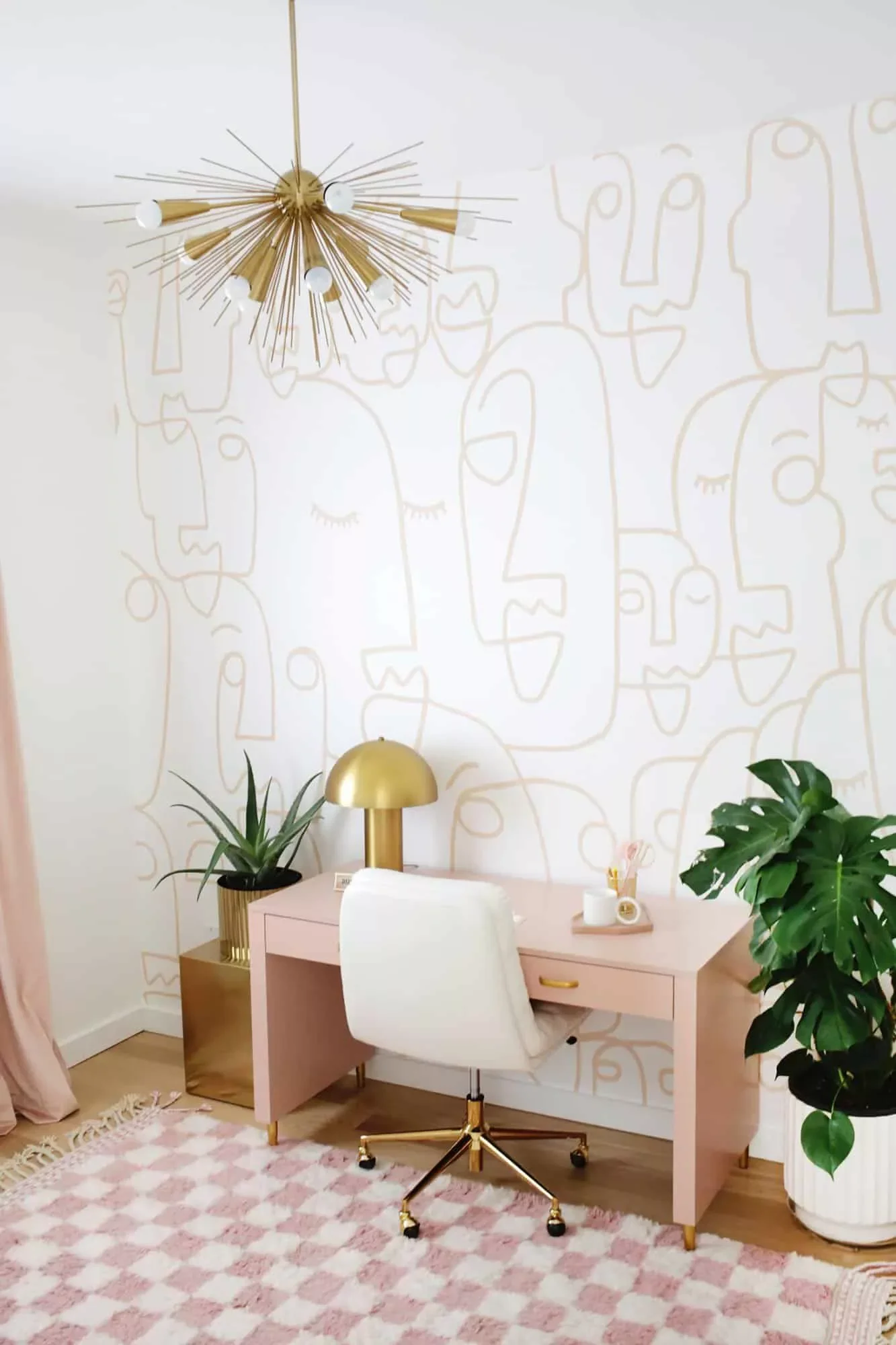 45 Bedroom Office Ideas to Perfect Your Work-Life Balance 9 Hang Statement Wallpaper