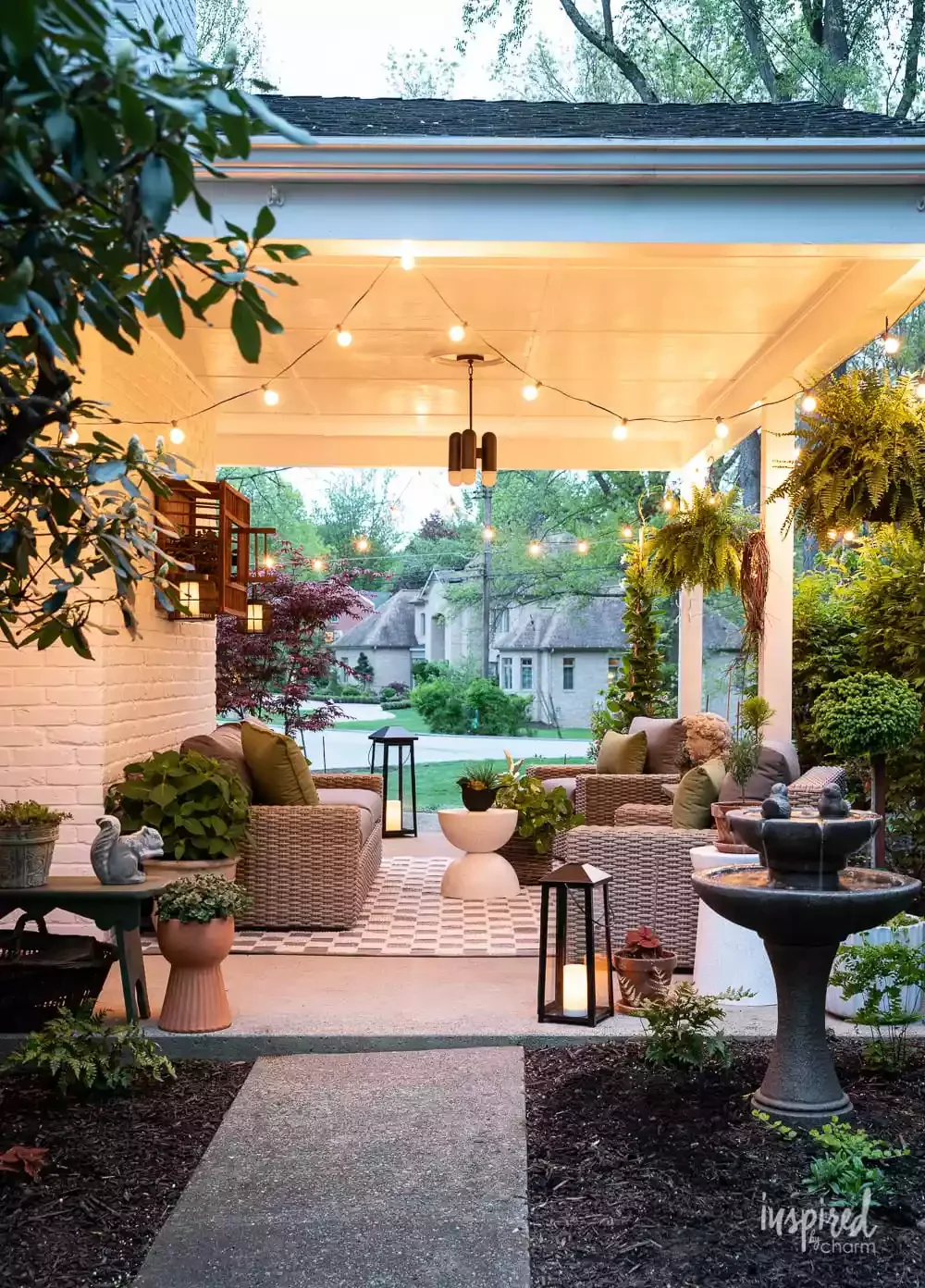 35 Stunning Front Porch Ideas That'll Transform Your Outdoor Welcome Hang String Lights