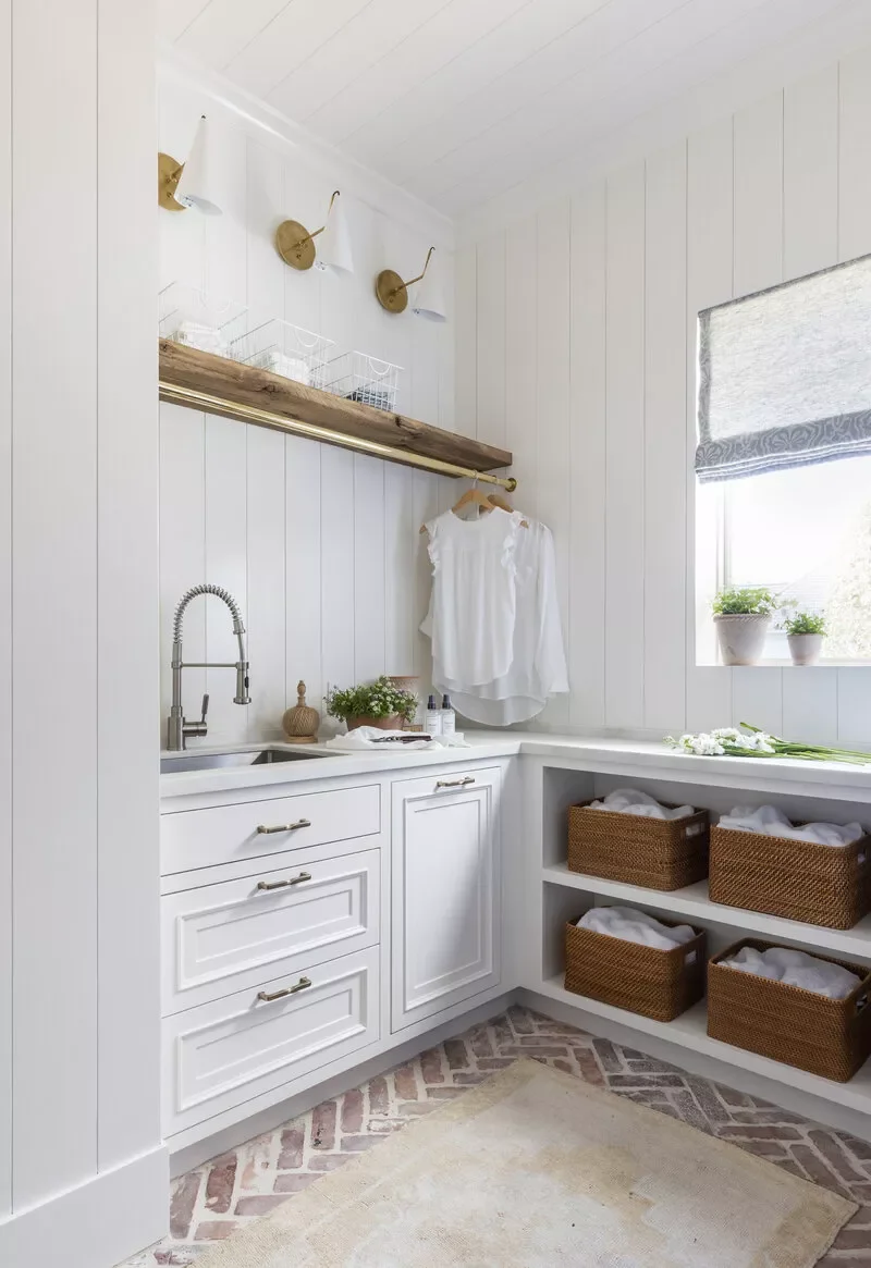 35 Stylish Mudroom and Laundry Room Combination Ideas That Maximize Space Hang Wall Sconces