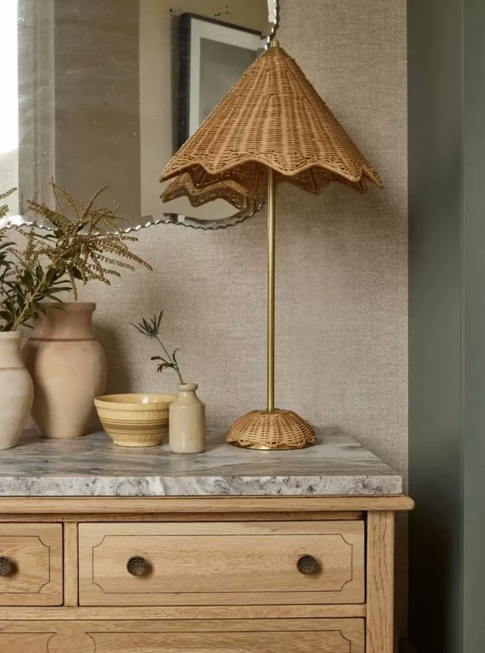 36 Beautiful Dresser Styling Ideas That Will Transform Your Bedroom 36 Hang Wallpaper Behind the Dresser