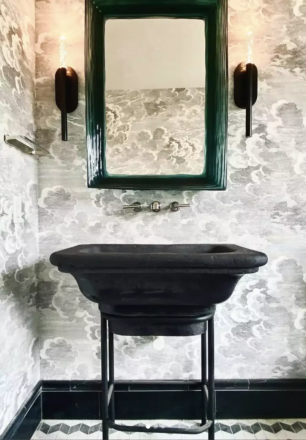 22 DIY Bathroom Makeover Ideas That Won't Break Your Budget 3 Hang Wallpaper