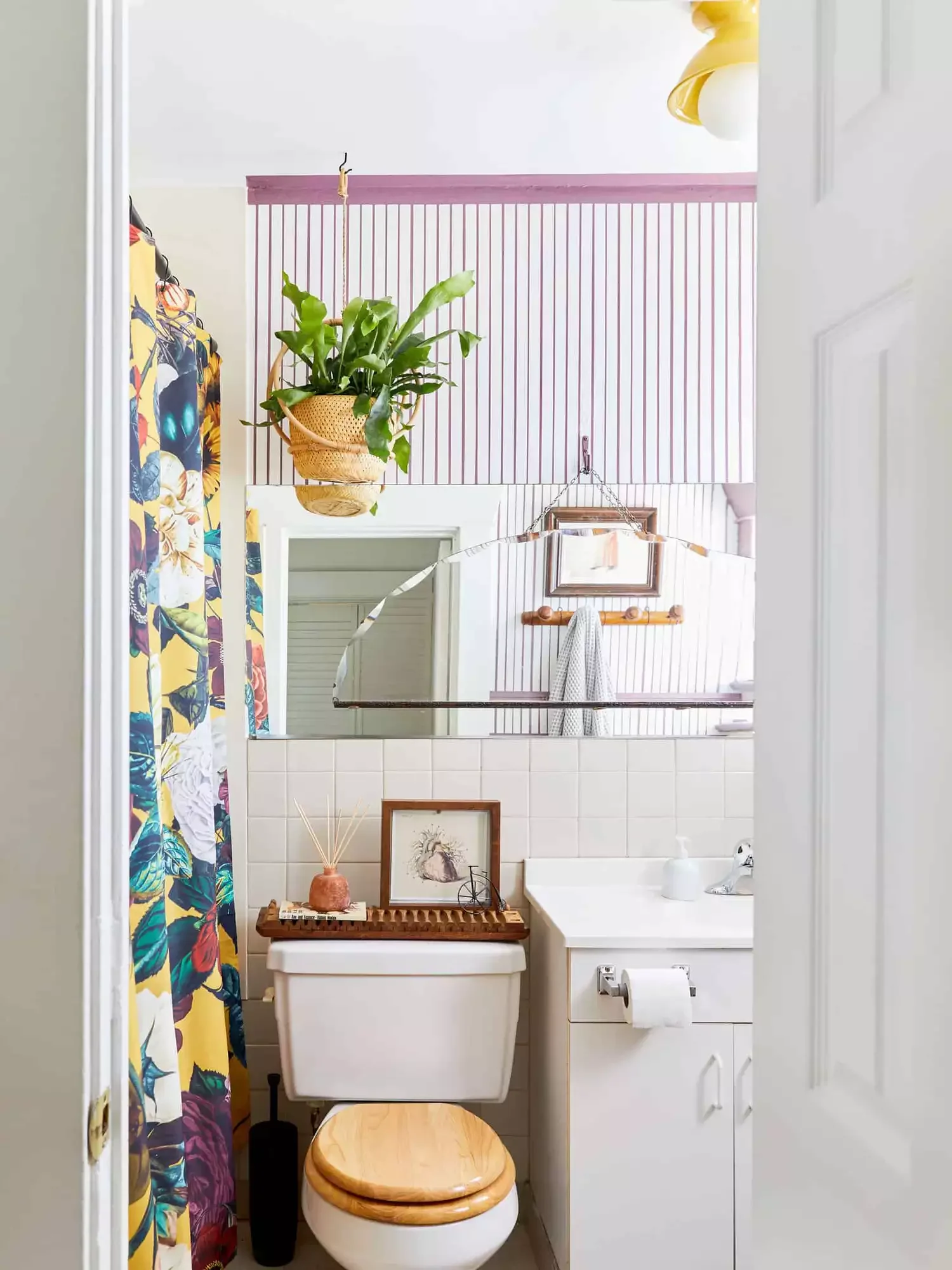 35 Stunning Shower Transformations That Will Elevate Your Bathroom 25 Hang a Bold Shower Curtain