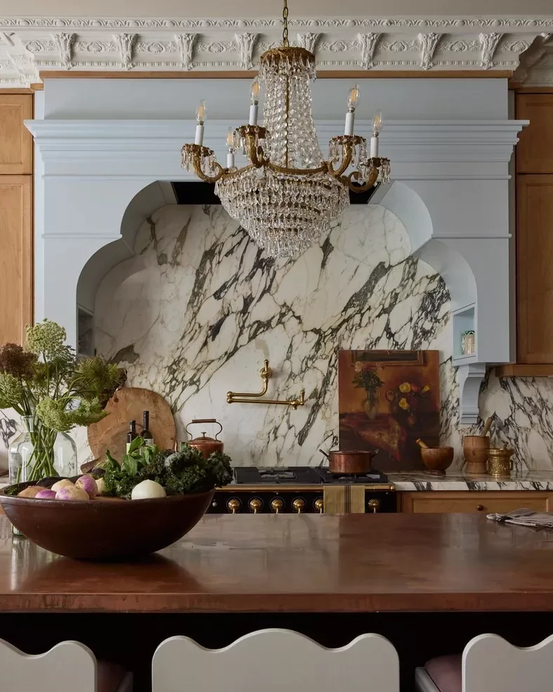 58 Creative Kitchen Decorating Ideas to Transform Your Space with Style Hang a Crystal Chandelier