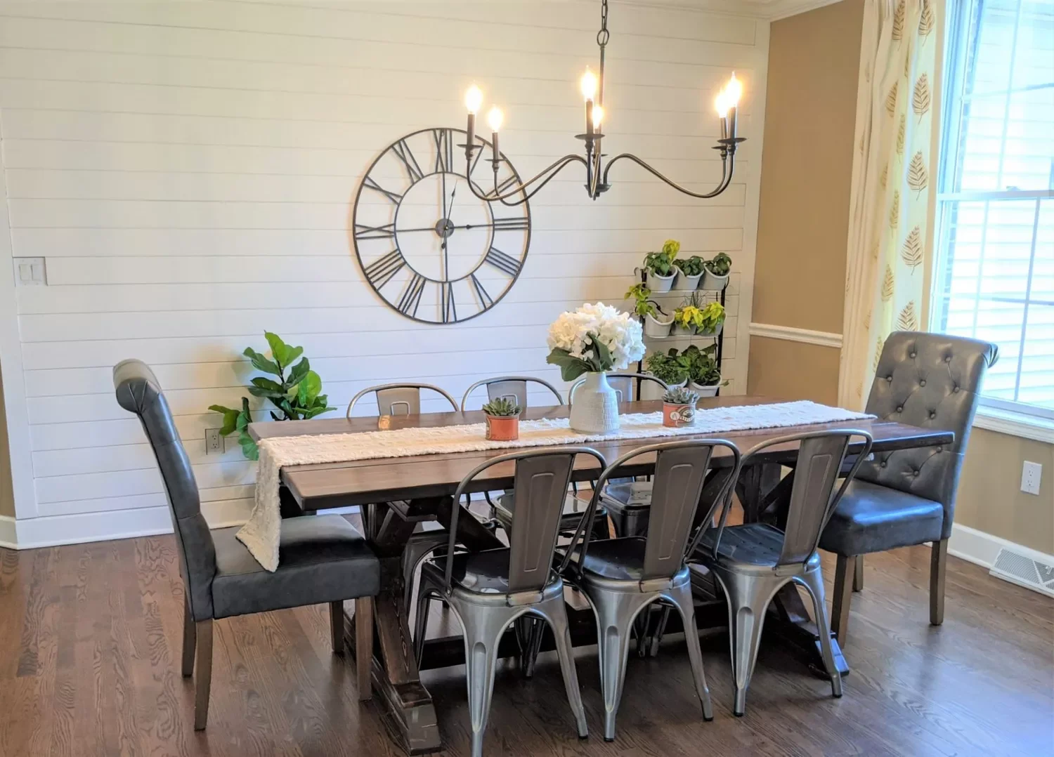 33 Stunning Shiplap Accent Wall Ideas to Transform Your Home 19 Hang a Decorative Clock