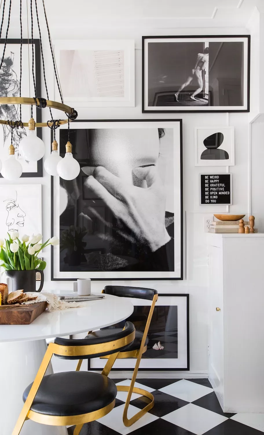 52 Creative Apartment Kitchen Ideas That Keep Your Security Deposit Safe 53 Hang a Gallery Wall