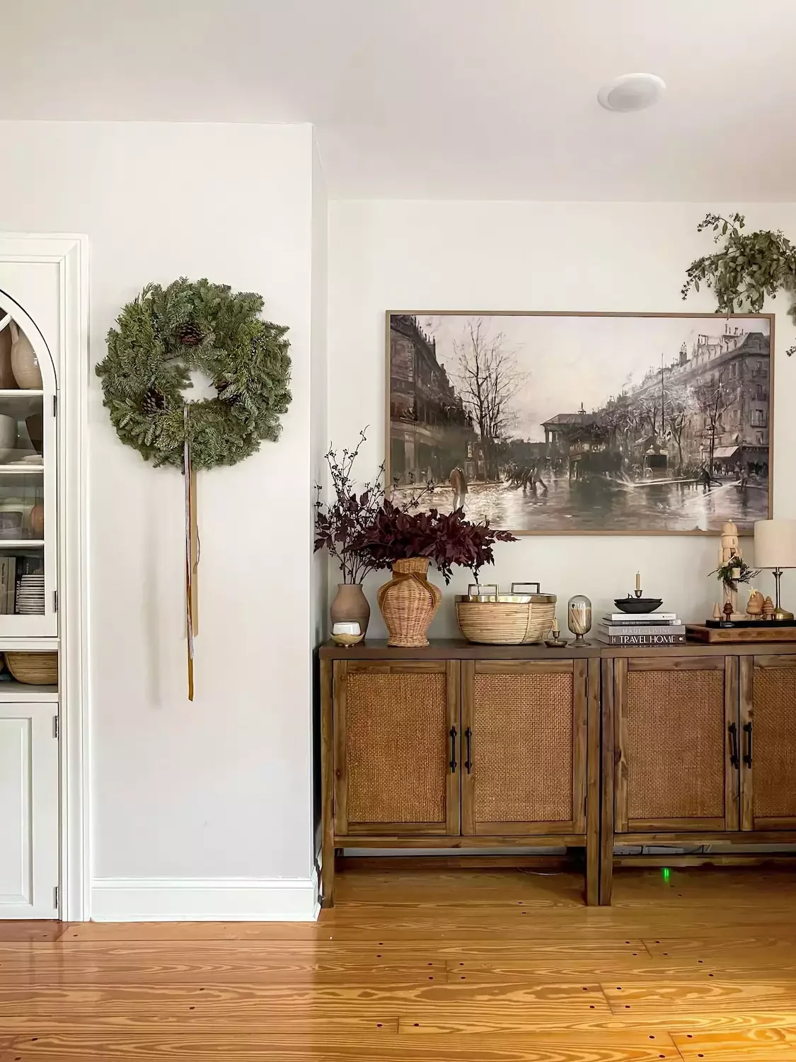 115 Stunning Christmas Decorating Ideas to Transform Your Home This Holiday Season Hang a Hallway Wreath