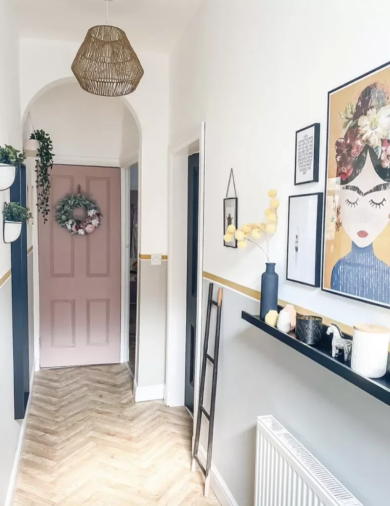 26 Stunning Hallway Decorating Ideas to Transform Your Home's Passageways 2 Hang a Ledge