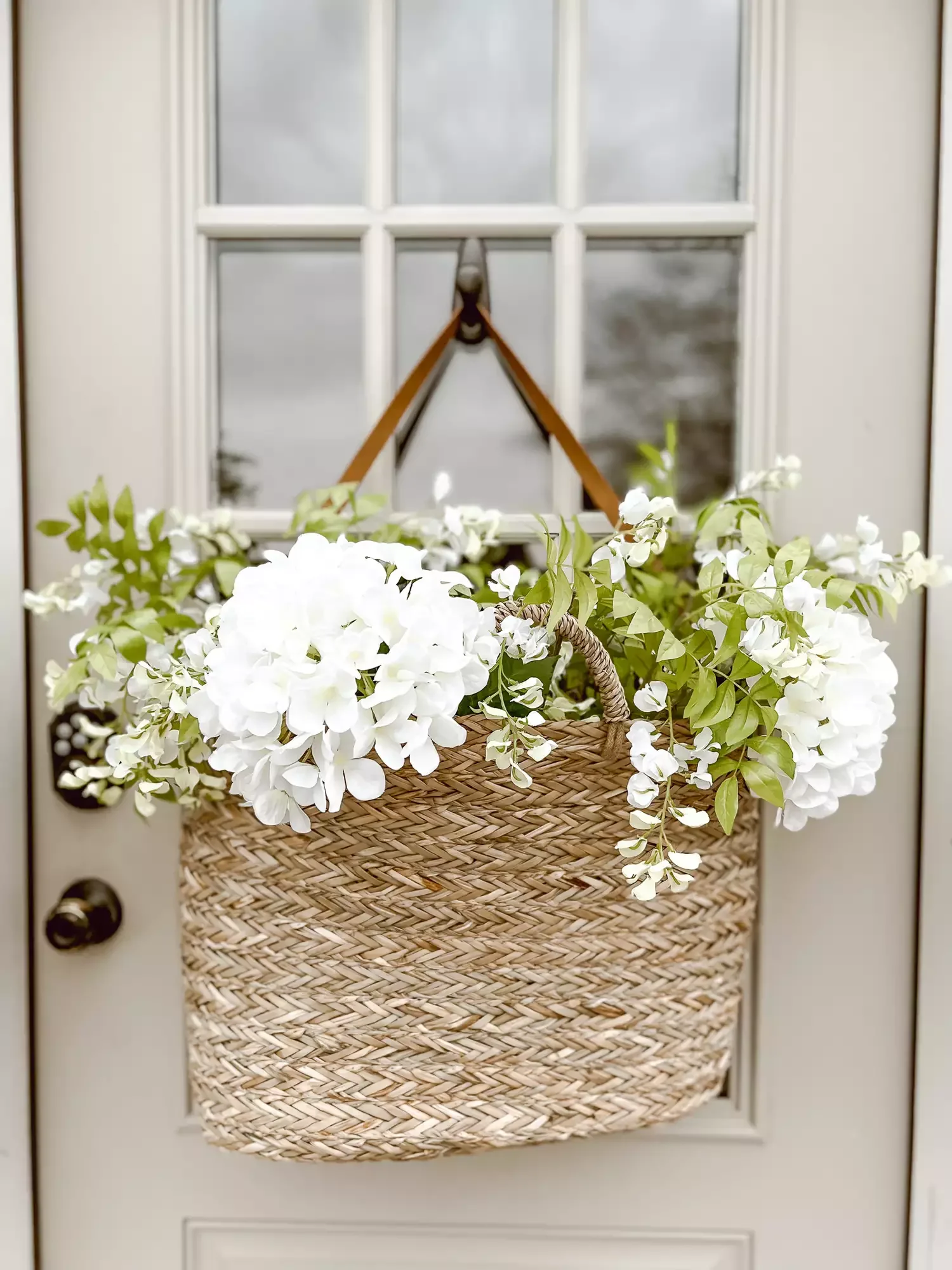 39 Stunning Front Door Decor Ideas to Welcome Every Season Hang a Market Basket