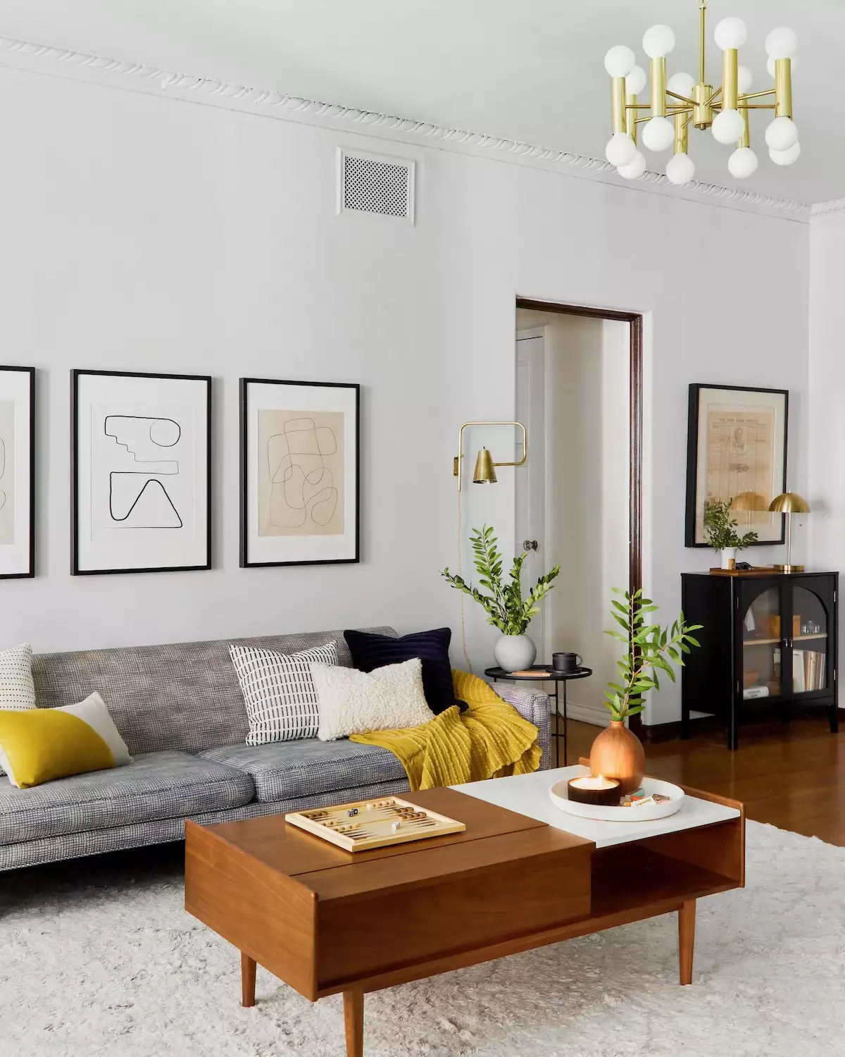 22 Stunning Ceiling Light Ideas That Will Transform Your Living Room 2 Hang a Metallic Masterpiece