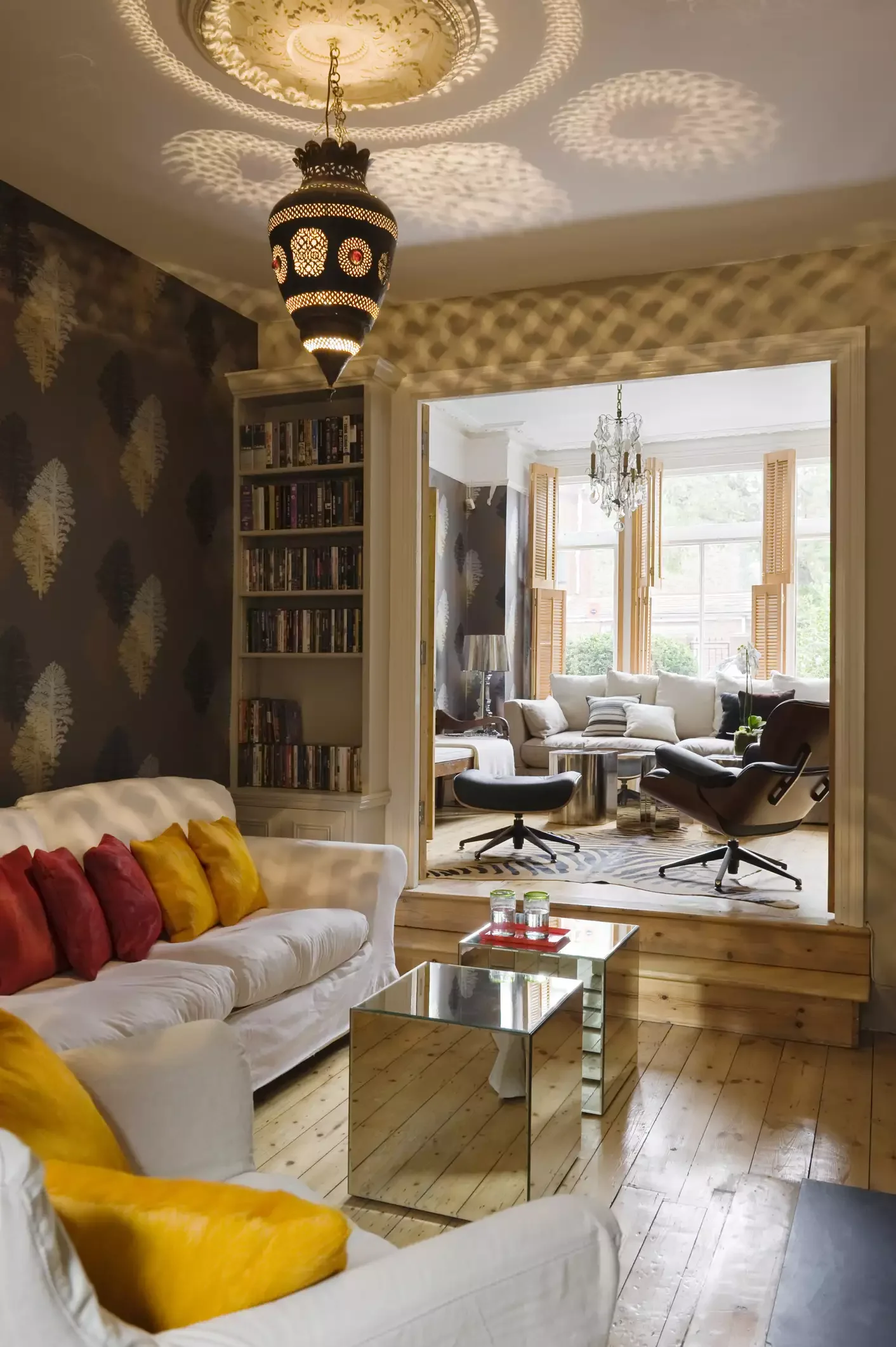 14 Brilliant Living Room Lighting Ideas That Set the Perfect Mood 3 Hang a Moroccan Lantern