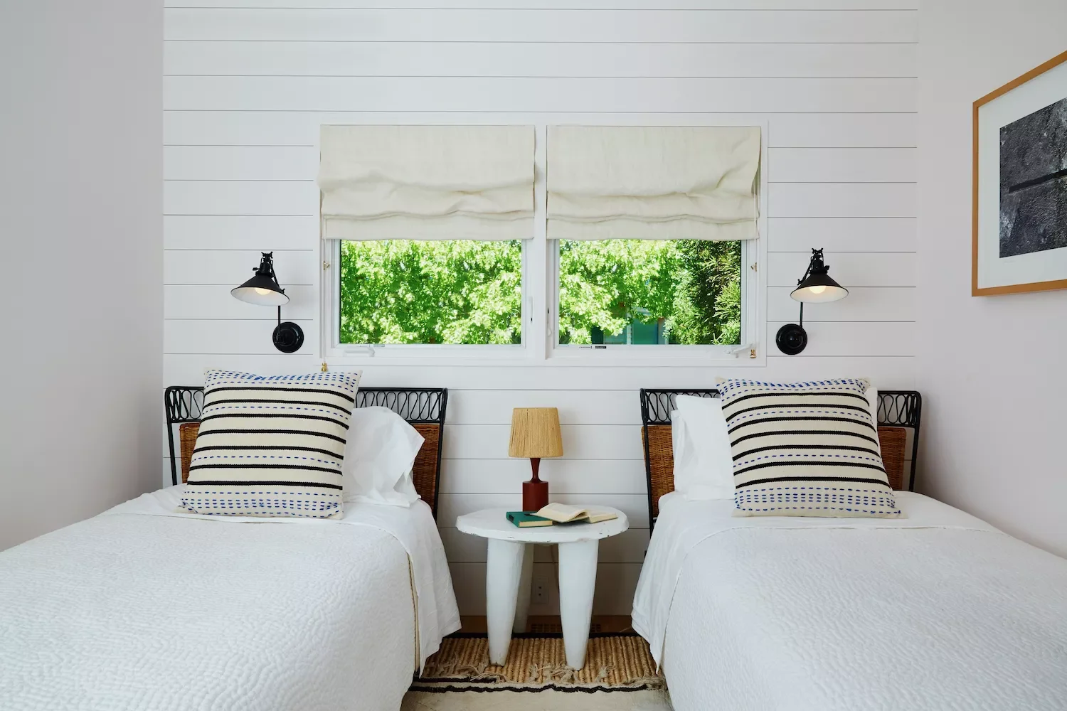 22 Smart Ways to Fit Two Beds in Your Small Bedroom 7 Hang a Pair of Sconces