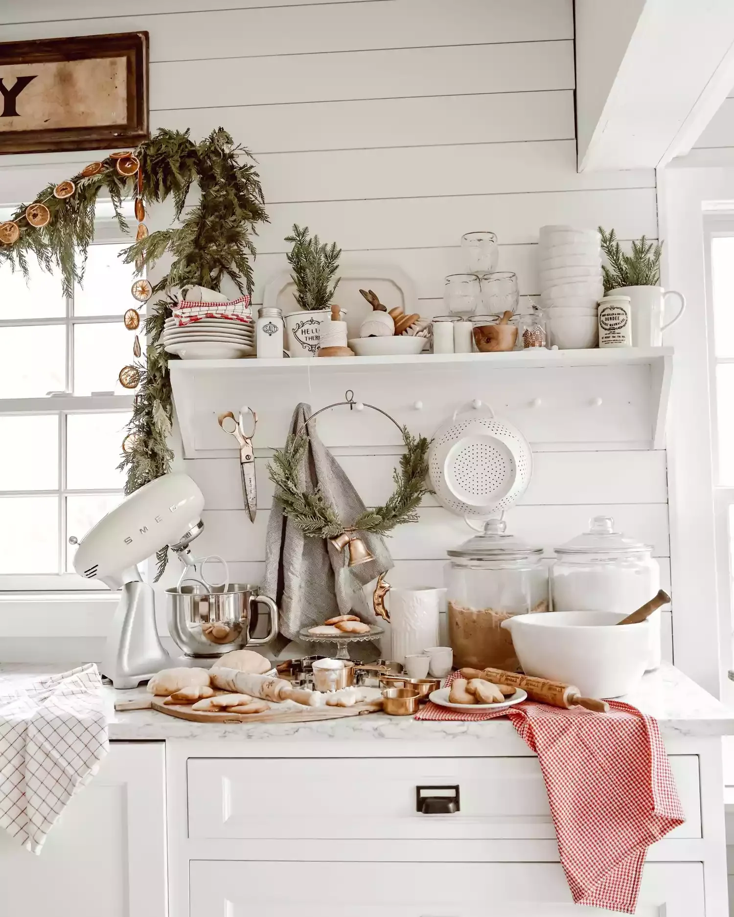 115 Stunning Christmas Decorating Ideas to Transform Your Home This Holiday Season Hang a Peg Rail Wreath