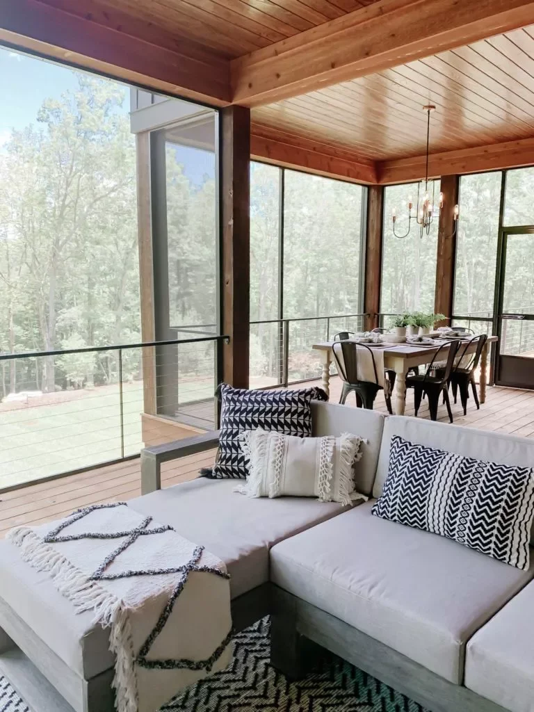 62 Stunning Screen Porch Ideas to Create the Perfect Indoor-Outdoor Retreat Hang a Porch Chandelier