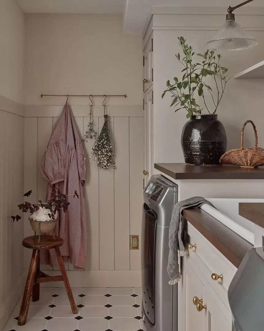 42 Brilliant Laundry Room Organization Solutions to Try This Season Hang a Rail With S-Hooks