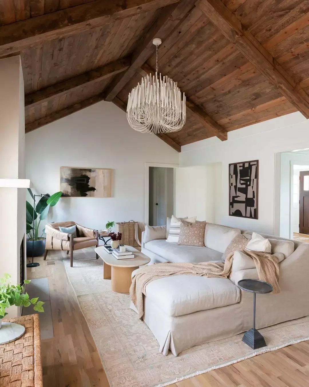 23 Stunning Wood Ceiling Ideas That'll Transform Every Room in Your Home 10 Hang a Showstopping Pendant Light
