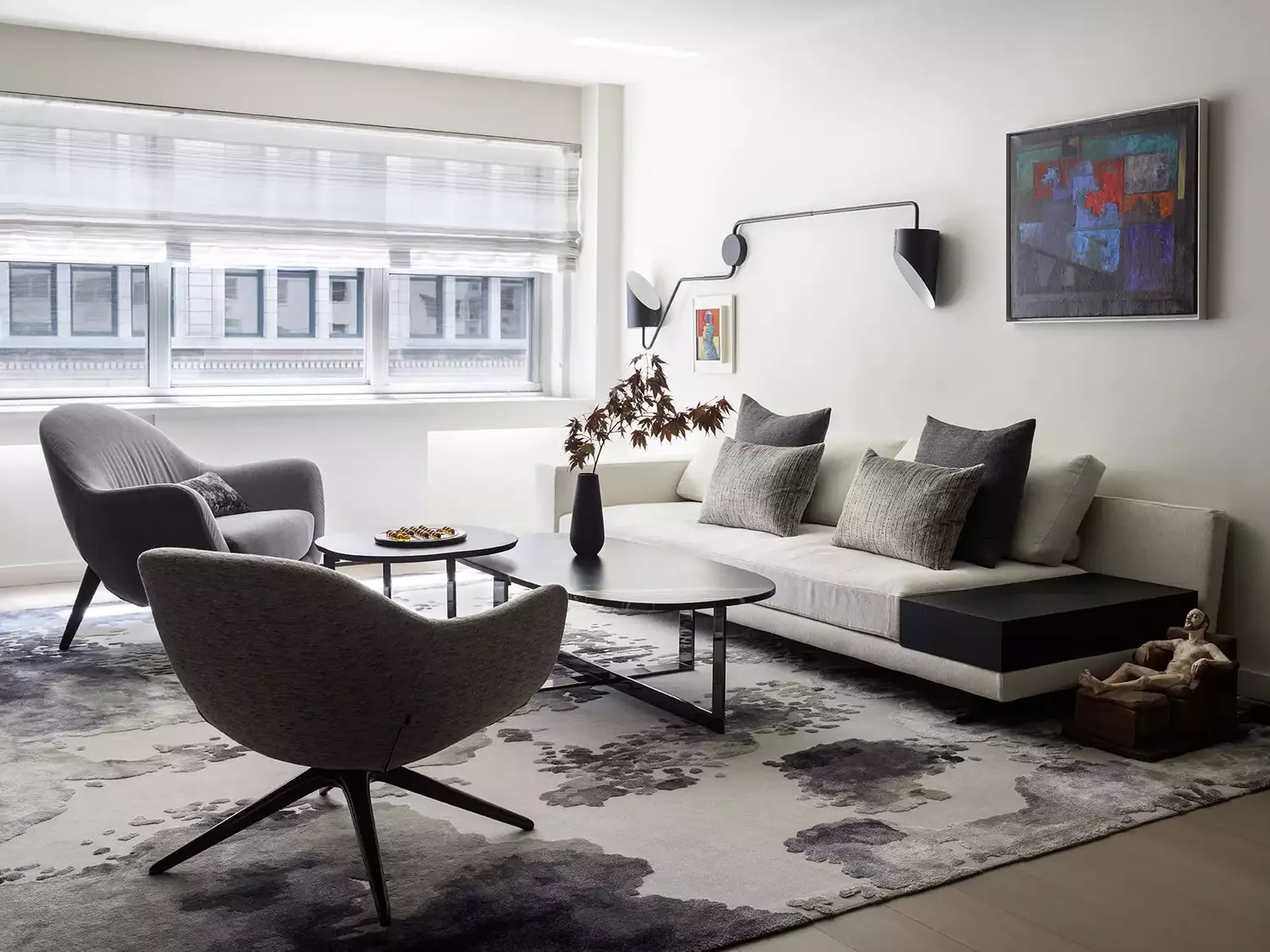 40 Smart Small Apartment Living Room Ideas That Maximize Your Space and Style 21 Hang a Space-Saving Sconce