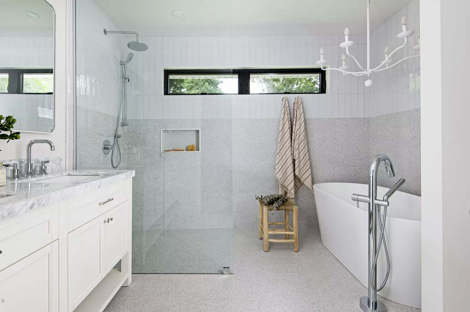 27 Stunning Wet Room Design Ideas That Will Transform Your Bathroom 19 Hang a Statement Light