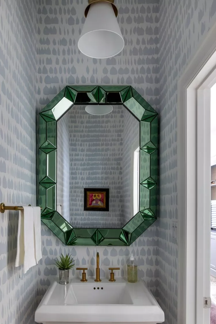30 Bathroom Wall Decor Ideas That Refresh Your Space This Year Hang a Statement Mirror
