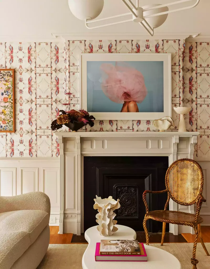 44 Beautiful Fireplace Mantel Styling Ideas 43 Hang a Statement Piece