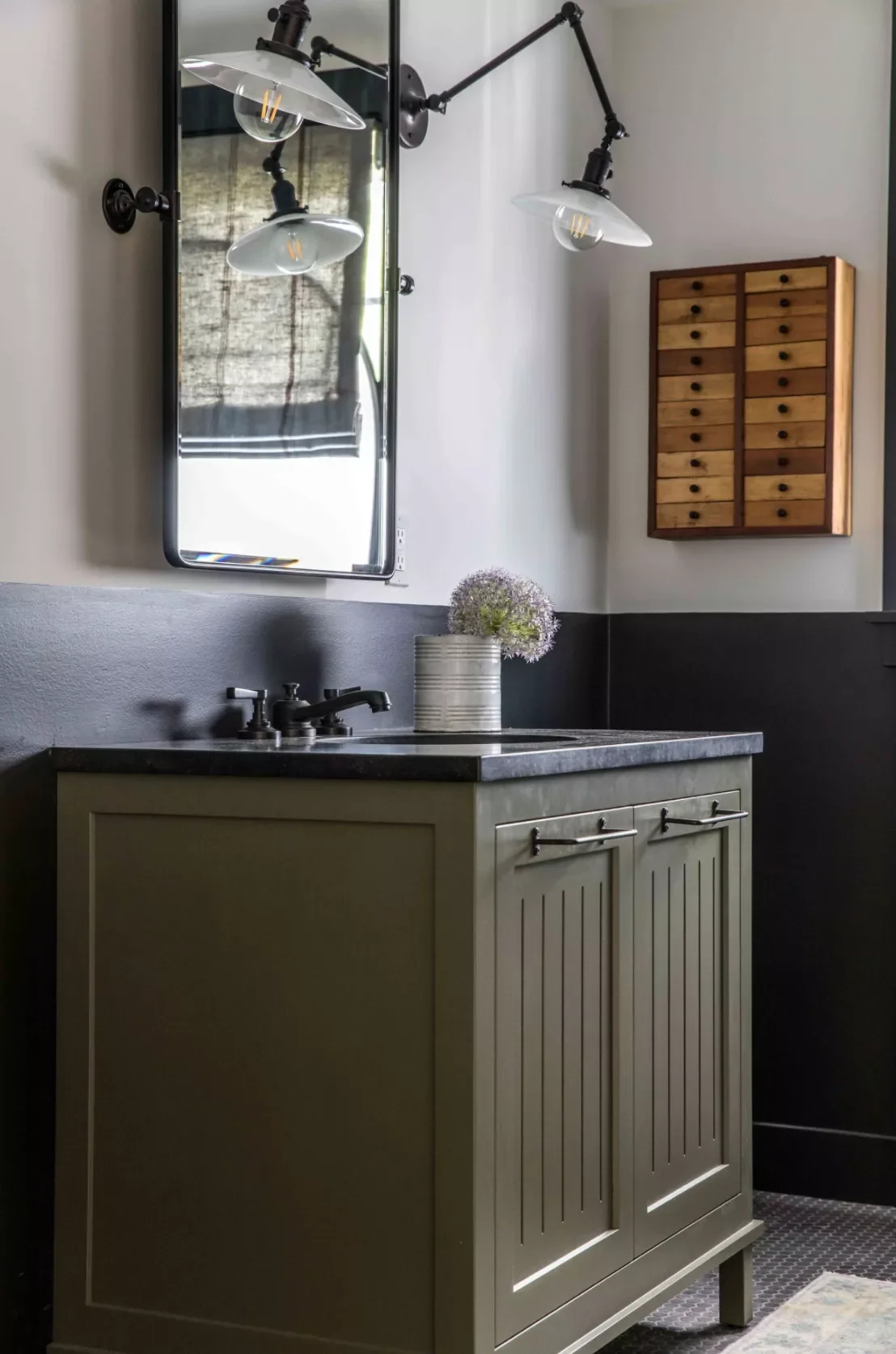 30 Bathroom Wall Decor Ideas That Refresh Your Space This Year Hang a Vintage Cabinet