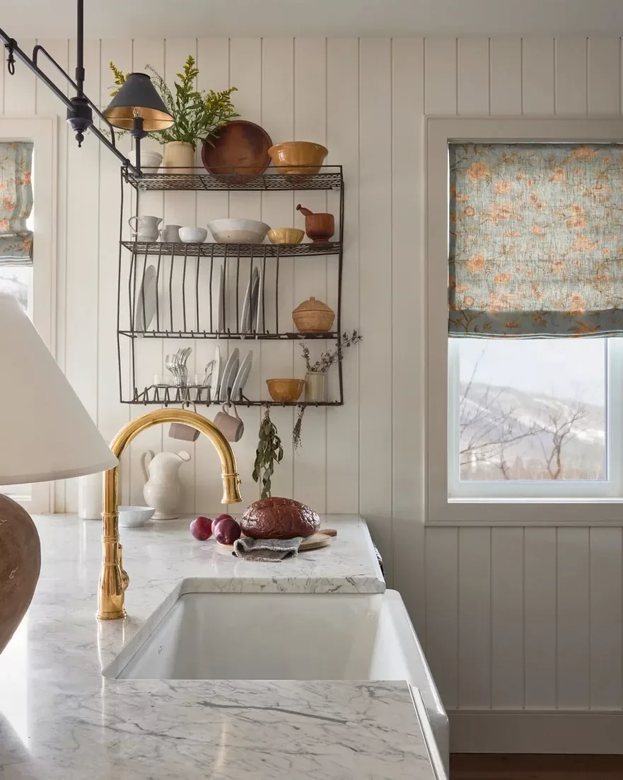 58 Creative Kitchen Decorating Ideas to Transform Your Space with Style Hang a Vintage Dish Rack