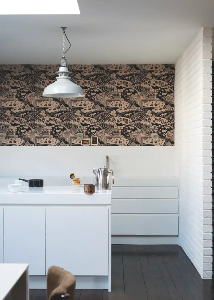 37 Stunning Kitchen Wallpaper Ideas That Will Transform Your Space Hang a Wallpaper Half Wall