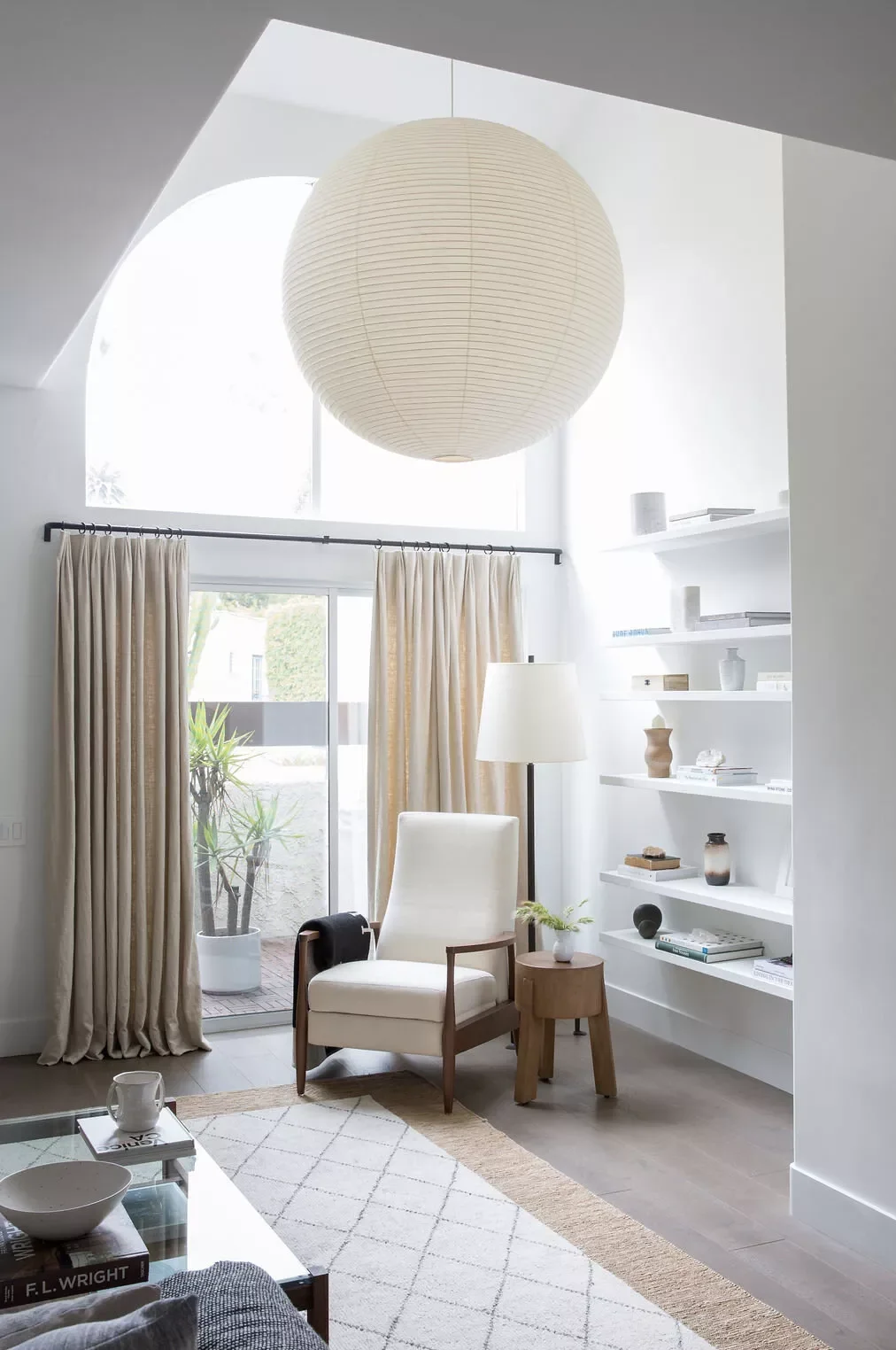 21 Cozy Scandinavian Winter Ideas That Transform Living Rooms Hang a Washi Paper Light