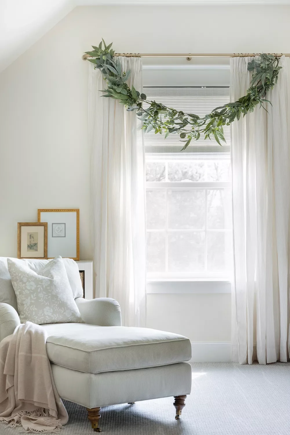 115 Stunning Christmas Decorating Ideas to Transform Your Home This Holiday Season Hang a Window Garland