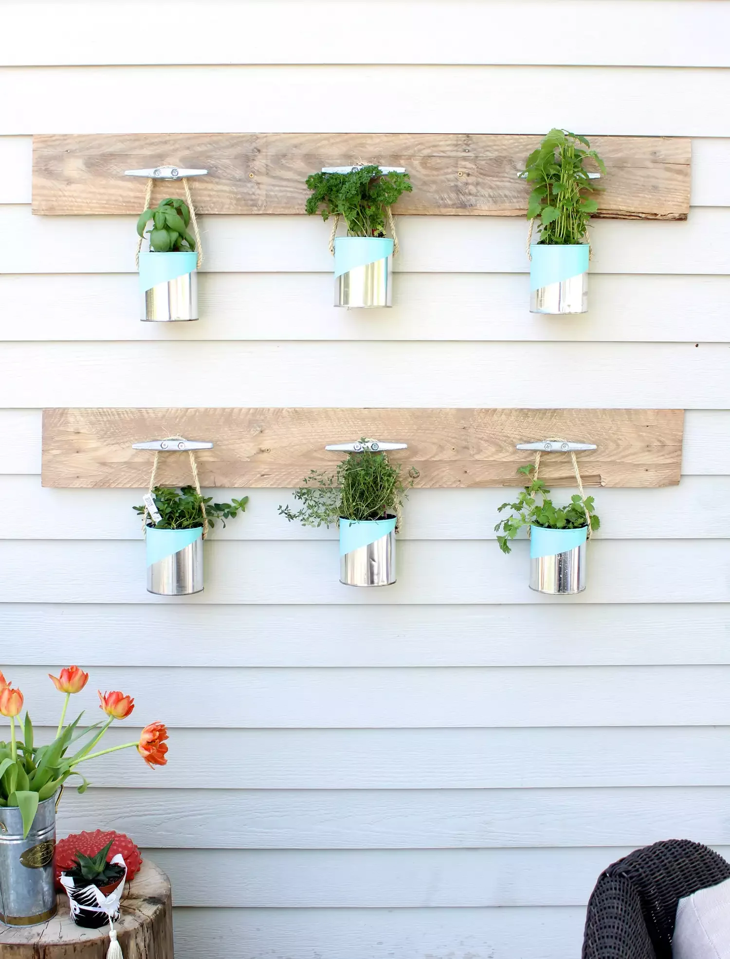 36 Simple Patio DIY Projects to Transform Your Outdoor Space 28 Hang an Herb Garden