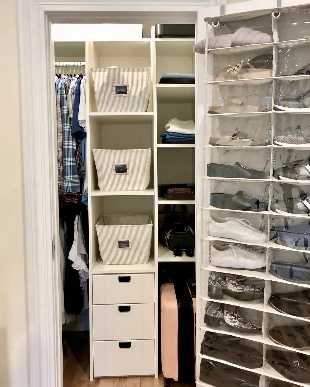 27 Brilliant Small Closet Organization Ideas That Actually Work Hang an Over-the-Door Organizer