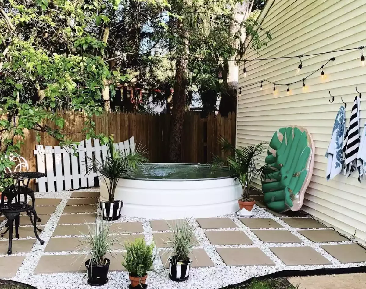 33 Creative Stock Tank Pool Ideas to Transform Your Backyard 22 Hardscape It