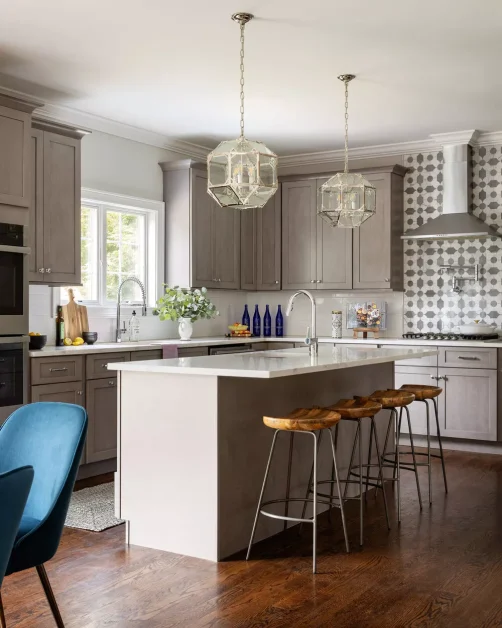 101 Kitchen Island Ideas That Will Transform Your Cooking Space 6 Harmonious Gray and Wood Combination