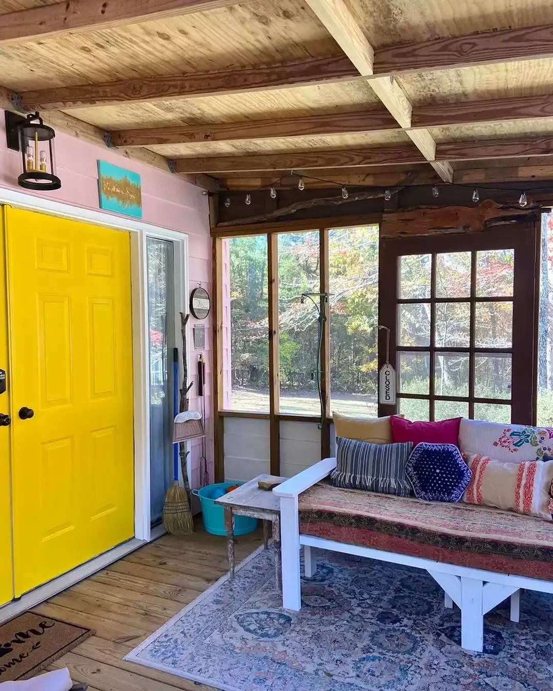 31 Brilliant Small Screened Porch Ideas That Make Every Square Foot Count 12 Have Fun With Paint