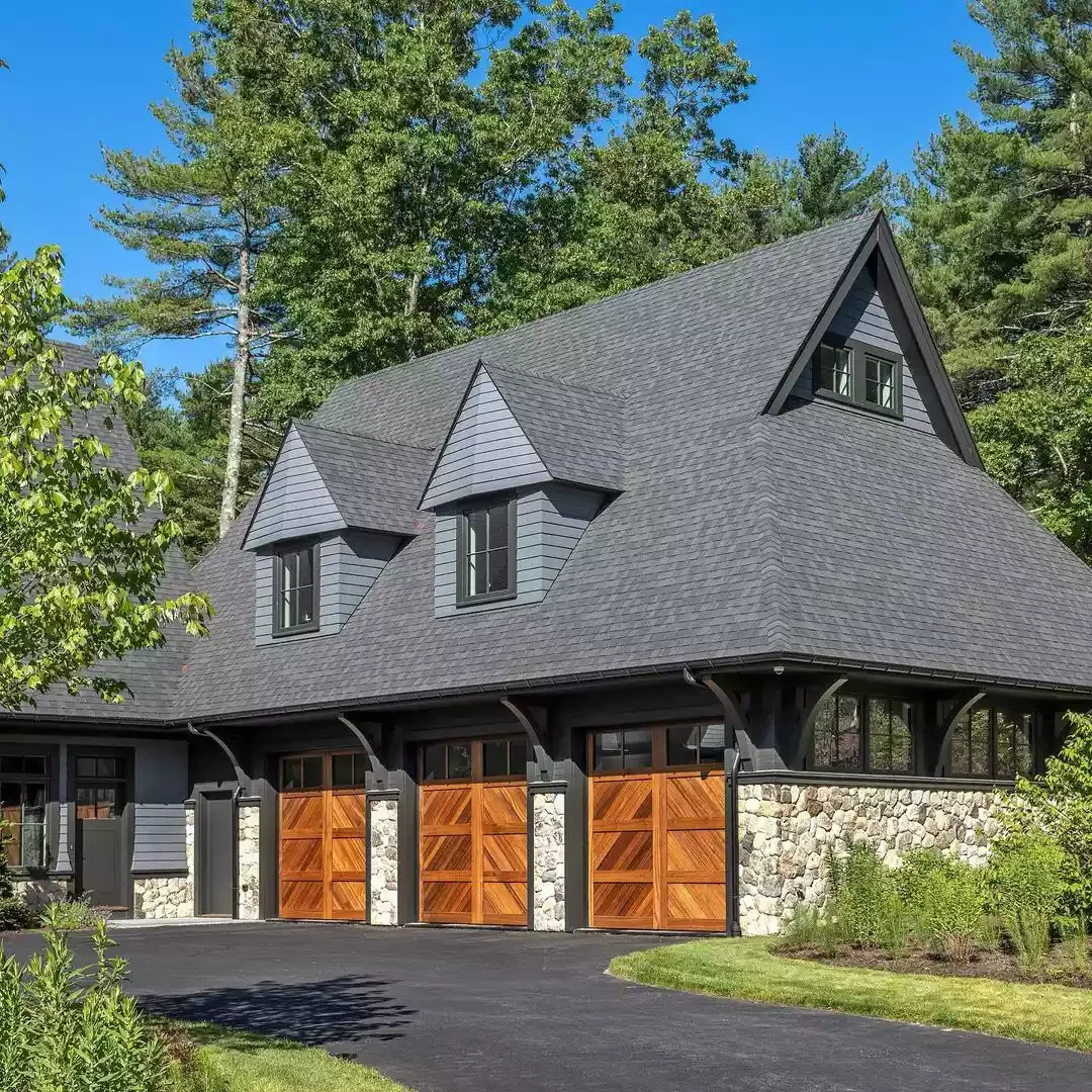 52 Stunning Garage Door Ideas That Will Transform Your Home's Curb Appeal Herringbone Wood Doors