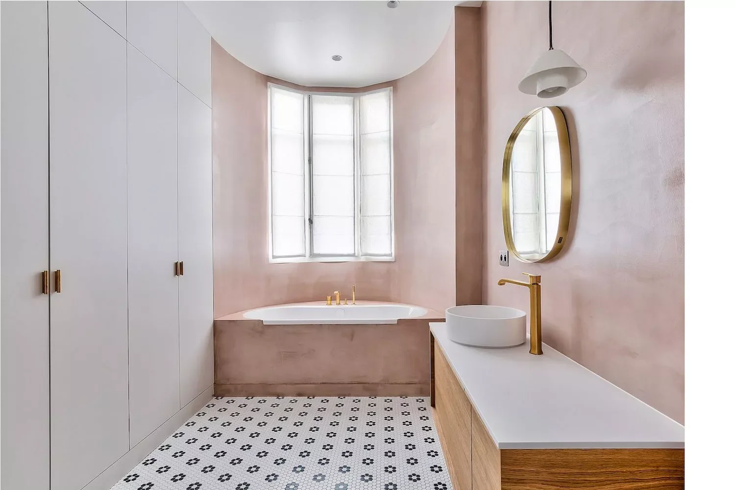 30+ Stunning Bathroom Floor Tile Ideas to Transform Your Space Hexagon Daisy Mosaic