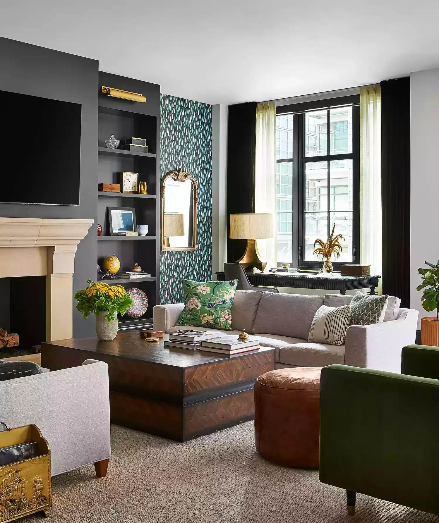 77 Stunning Living Room Design Ideas to Transform Your Space 32 Hide the TV