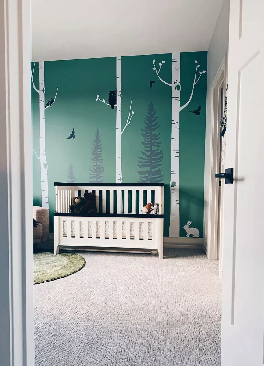 19 Creative Nursery Accent Wall Ideas to Transform Your Baby's Room 19 Highlight Vertical Space