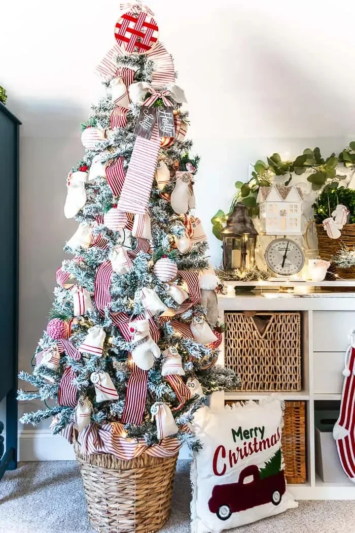 27 Stunning Flocked Christmas Tree Ideas That Transform Your Holiday Decor 3 Highlight With Fabric