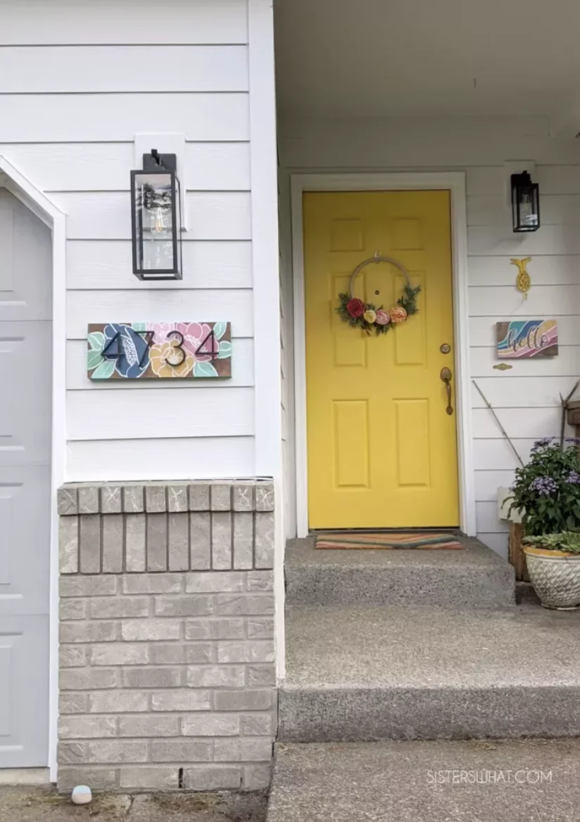 40 Creative House Number Ideas That Will Transform Your Home's Curb Appeal Highlight With Florals