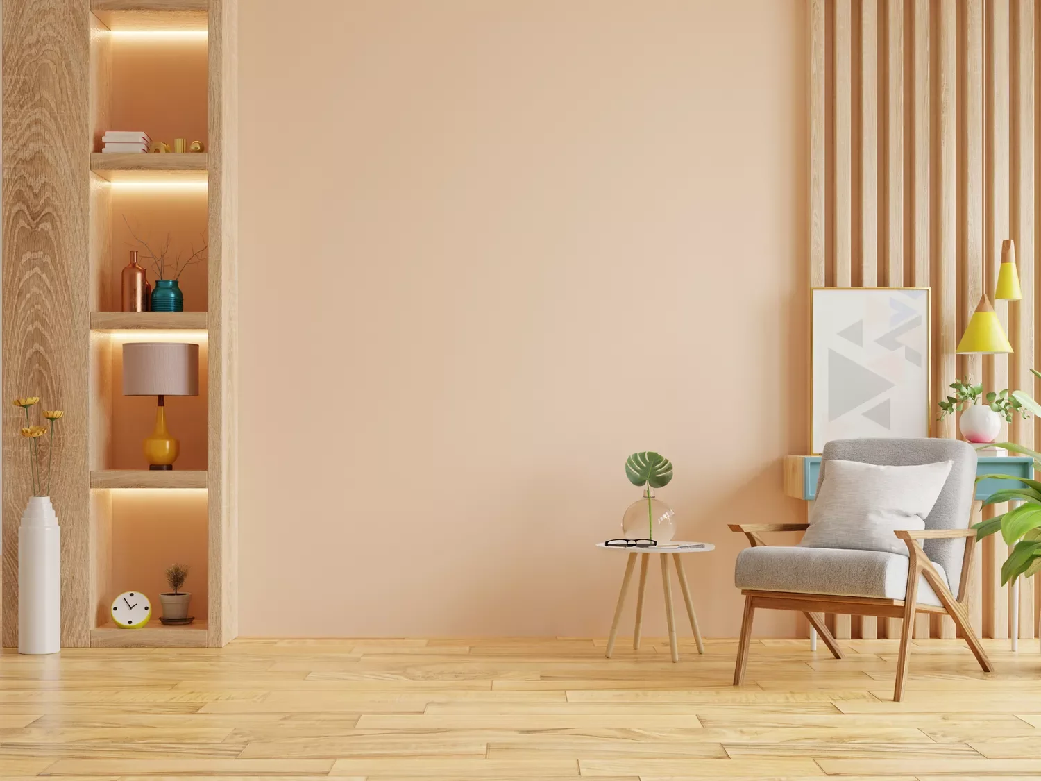 47 Creative Corner Shelf Ideas That'll Transform Your Space Highlighted Corner Shelf