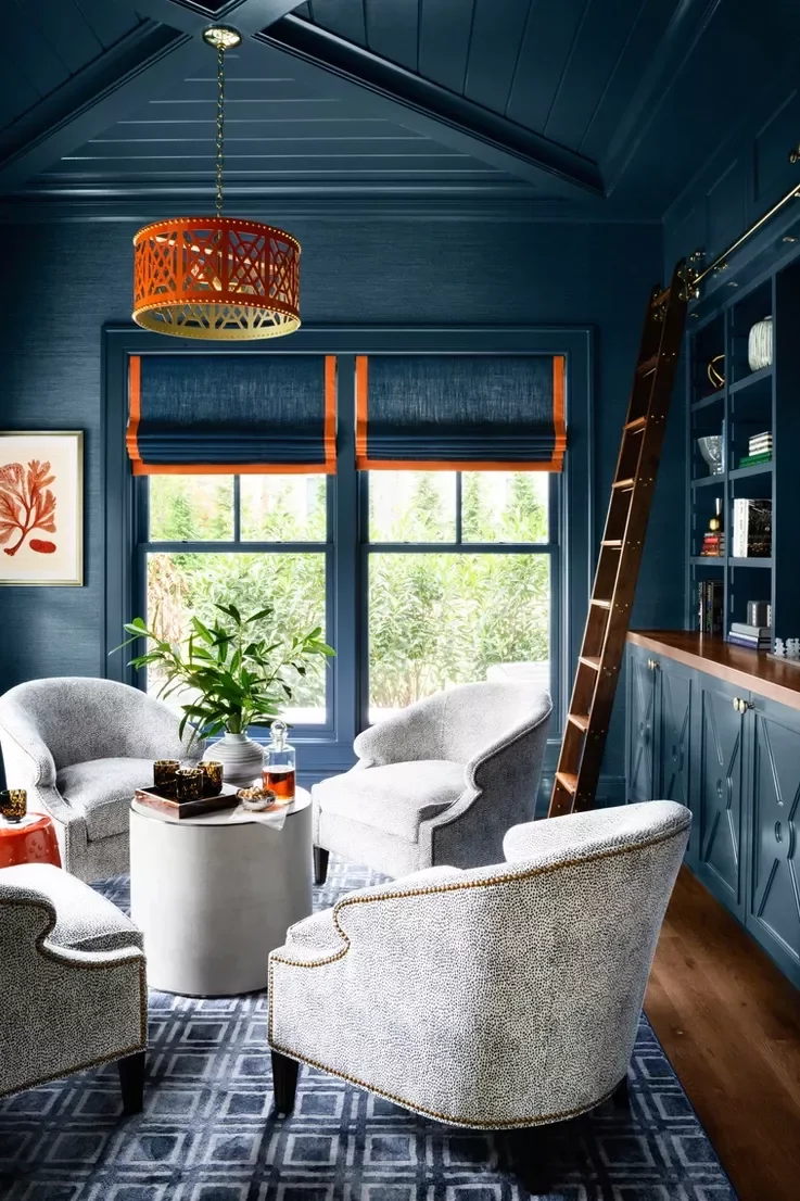 44 Inspiring Home Library Ideas to Create Your Perfect Reading Sanctuary 22 Home Library Seating Area