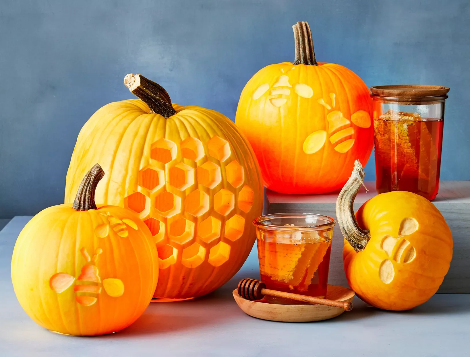 65 Free Pumpkin Carving Templates to Transform Your Porch 29 Honeycomb Pumpkins
