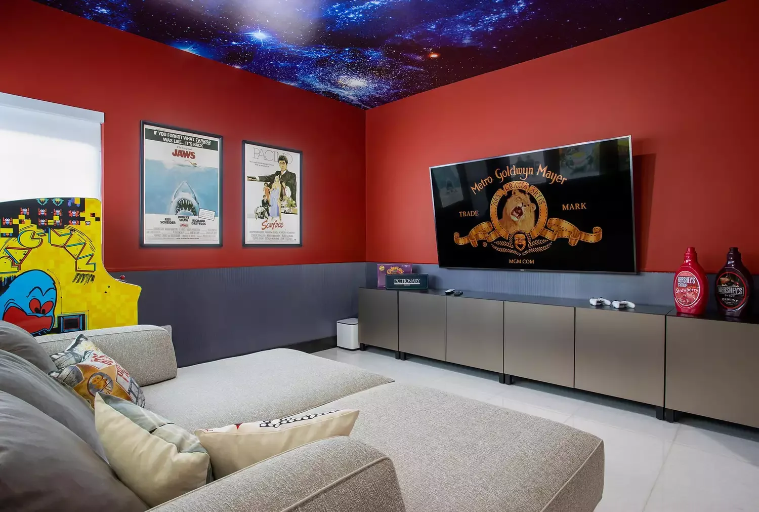 76 Brilliant Finished Basement Design Ideas That Actually Work Host a Movie Night