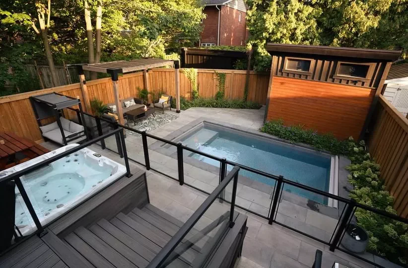 30 Stunning Hot Tub Deck Designs to Create Your Dream Backyard Retreat 27 Hot Tub Deck for Small Space