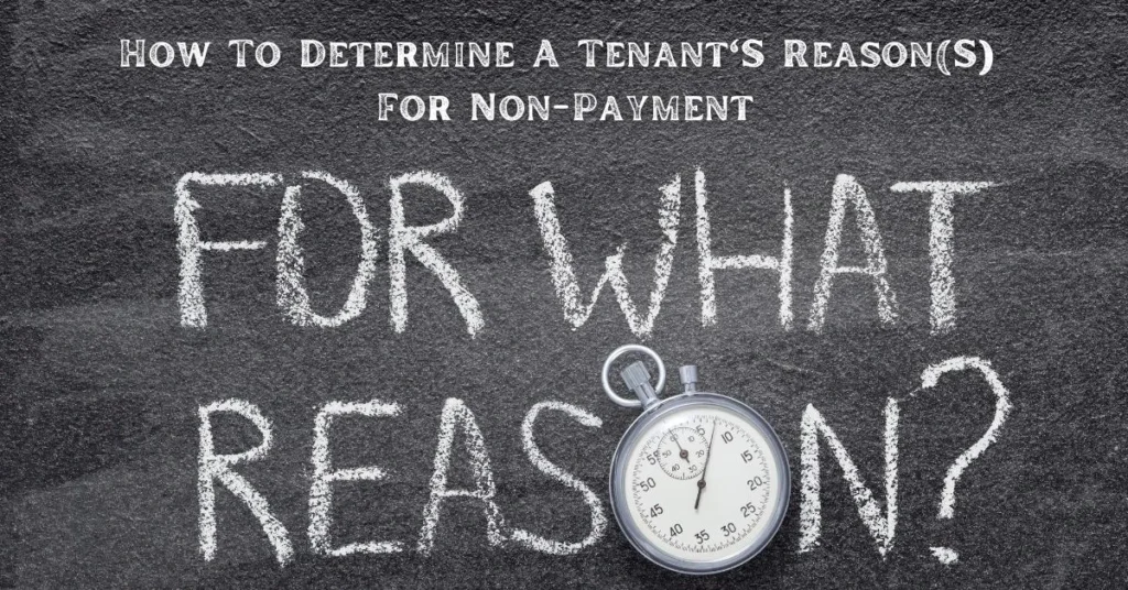 How To Determine A TenantS ReasonS For Non Payment