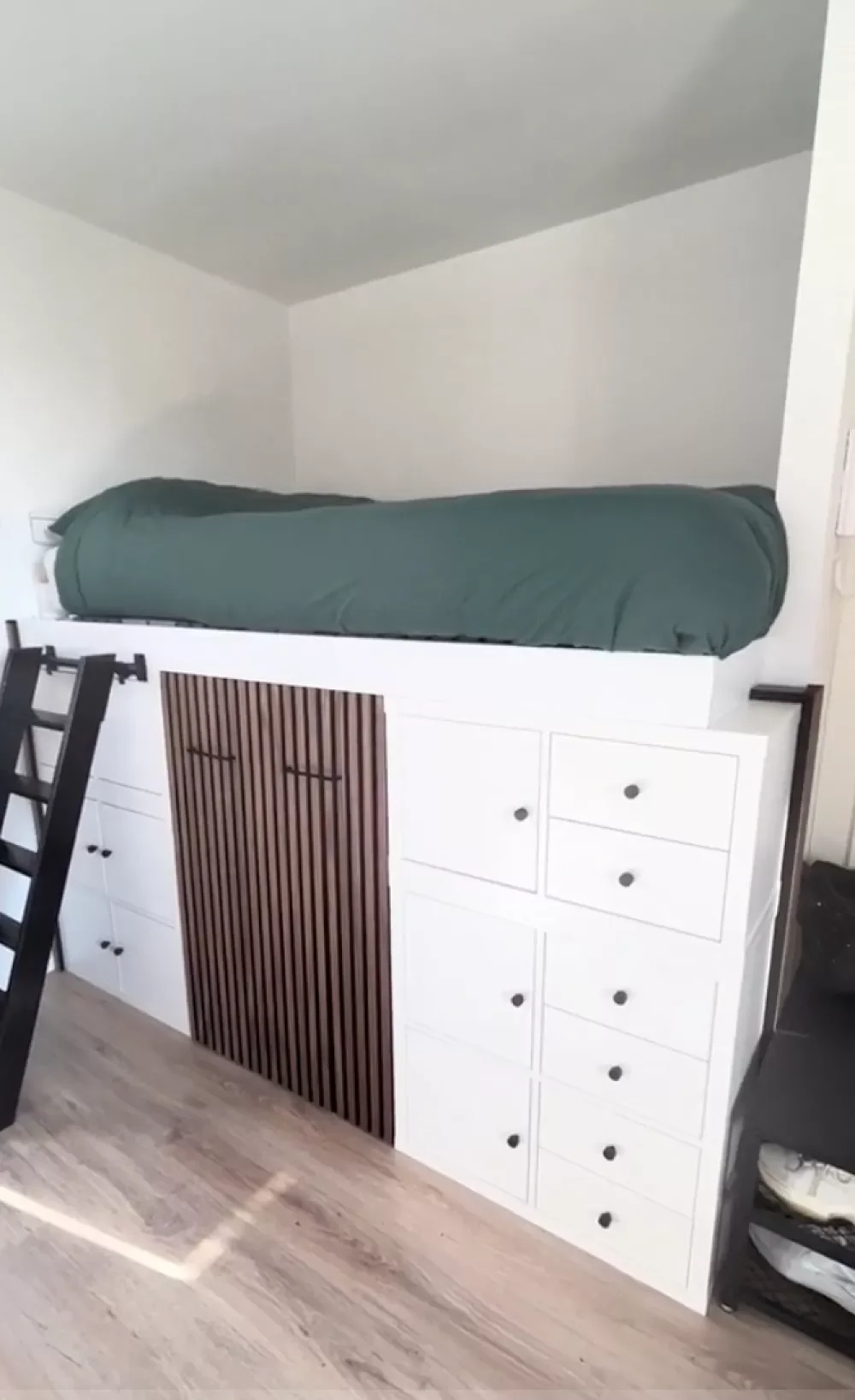 17 Creative DIY Loft Bed Projects to Transform Your Small Space 5 IKEA Shelf Hack Loft Bed