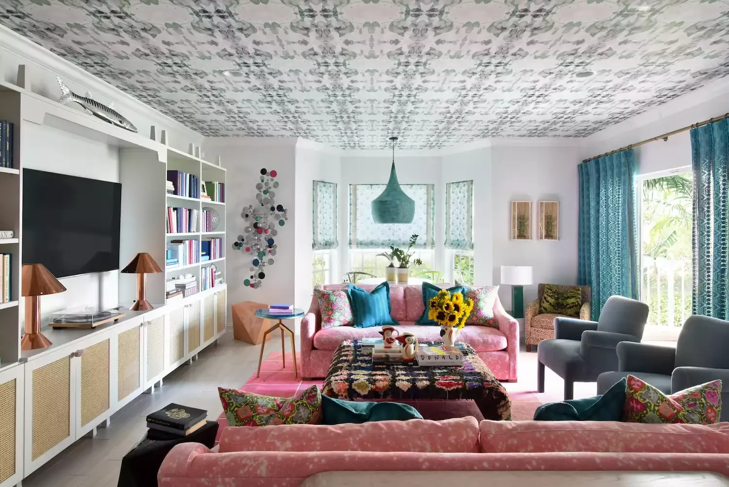 33 Stunning Ceiling Wallpaper Ideas to Transform Your Home's Fifth Wall 30 Ikat Wallpaper