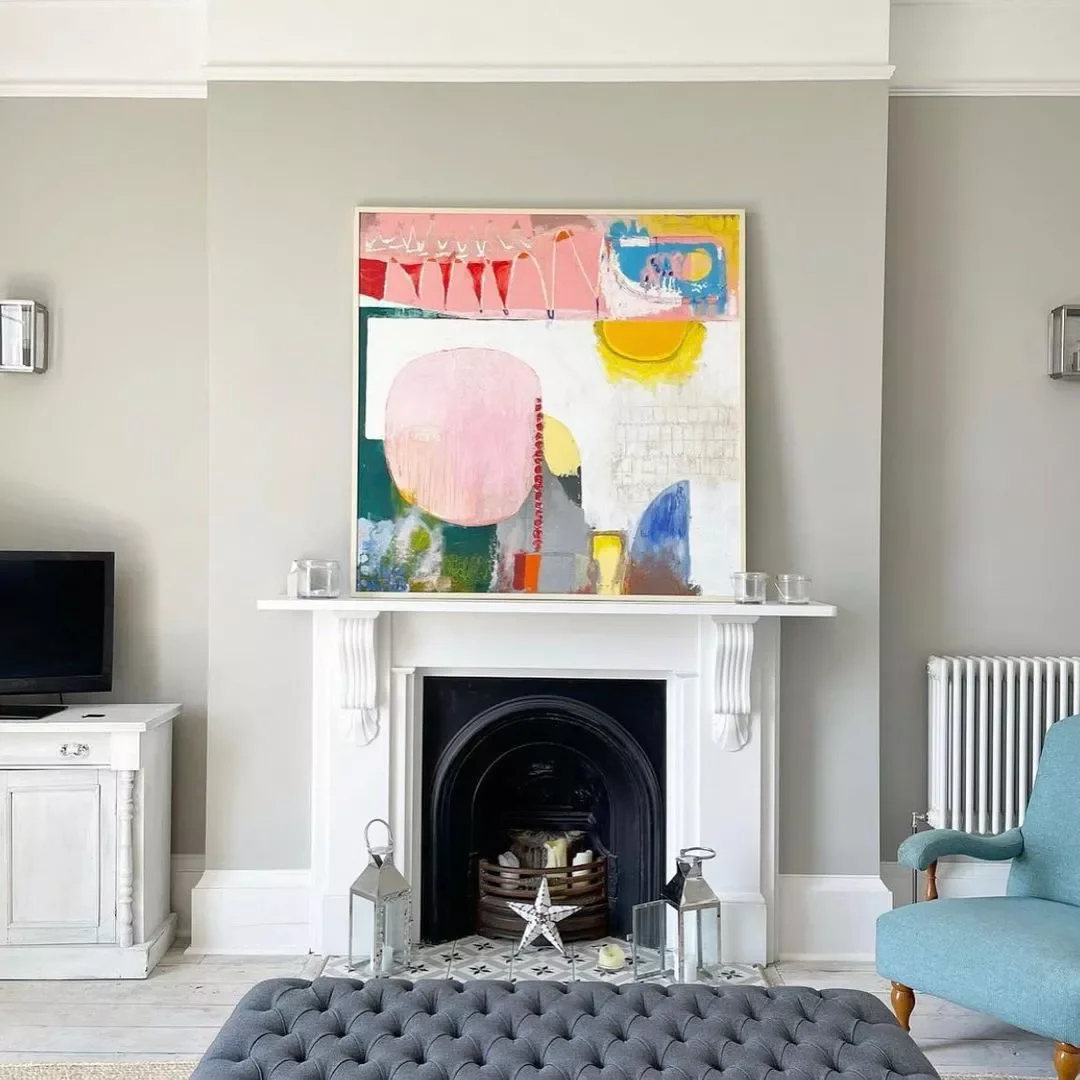 51 Creative Fireplace Mantel Decorating Ideas That Will Transform Your Living Space 18 Incorporate Colorful Art